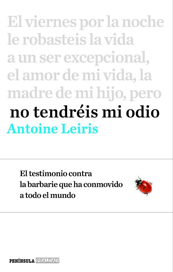 NO TENDRÉIS MI ODIO | 9788499425368 | LEIRIS, ANTOINE  | Llibreria Online de Vilafranca del Penedès | Comprar llibres en català