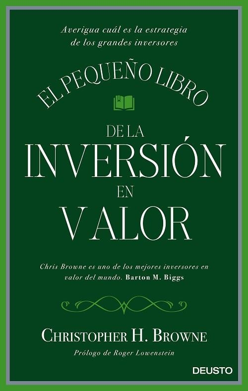 EL PEQUEÑO LIBRO DE LA INVERSIÓN EN VALOR | 9788423425693 | BROWNE, CHRISTOPHER H | Llibreria Online de Vilafranca del Penedès | Comprar llibres en català