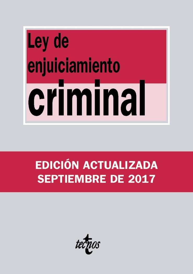 LEY DE ENJUICIAMIENTO CRIMINAL | 9788430971893 | EDITORIAL TECNOS | Llibreria Online de Vilafranca del Penedès | Comprar llibres en català