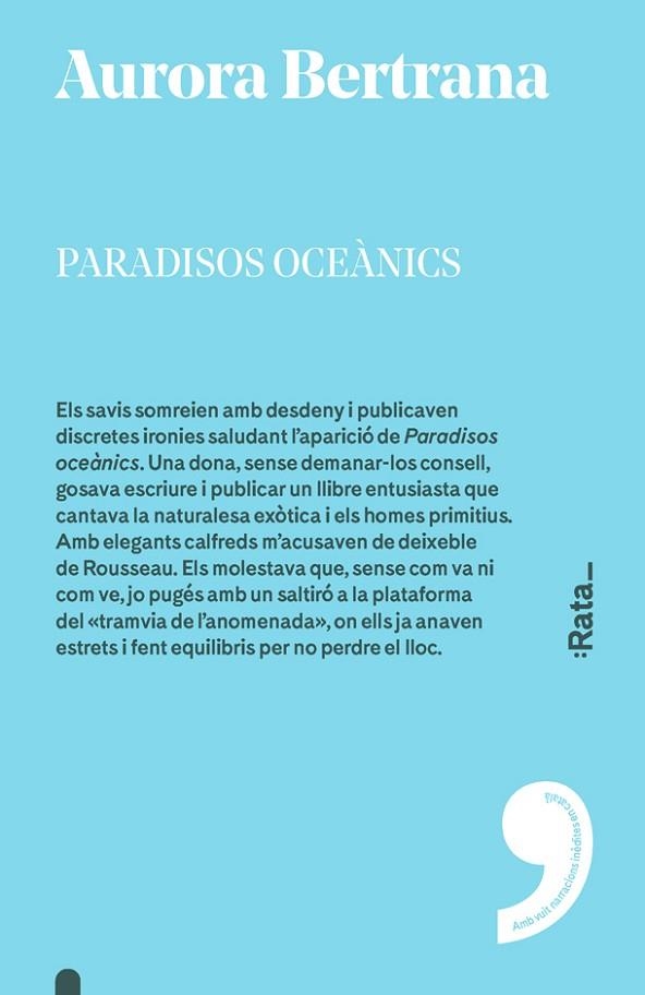 PARADISOS OCEÀNICS | 9788416738335 | BERTRANA, AURORA | Llibreria L'Odissea - Libreria Online de Vilafranca del Penedès - Comprar libros