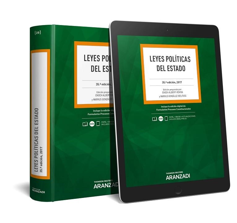 LEYES POLÍTICAS DEL ESTADO (PAPEL + E-BOOK) | 9788491527022 | ALBERTI ROVIRA, ENOCH/GONZÁLEZ BEILFUSS, MARKUS | Llibreria L'Odissea - Libreria Online de Vilafranca del Penedès - Comprar libros