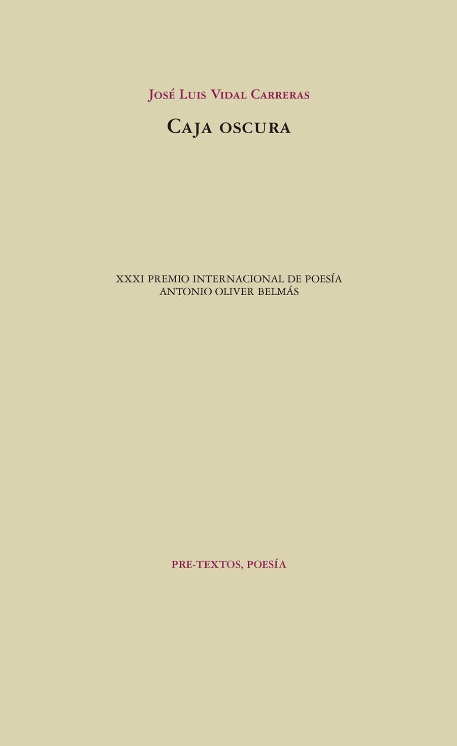 CAJA OSCURA | 9788417143206 | VIDAL CARRERAS, JOSÉ LUIS | Llibreria Online de Vilafranca del Penedès | Comprar llibres en català