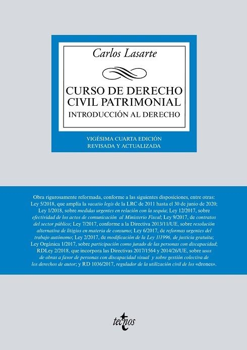 CURSO DE DERECHO CIVIL PATRIMONIAL | 9788430974320 | LASARTE, CARLOS | Llibreria Online de Vilafranca del Penedès | Comprar llibres en català