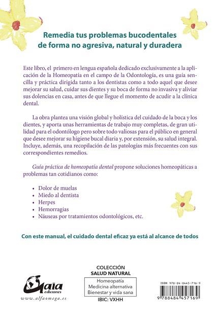 GUÍA PRÁCTICA DE HOMEOPATÍA DENTAL DE LA A A LA Z | 9788484457169 | DELGADO RABADÁ, ANA | Llibreria Online de Vilafranca del Penedès | Comprar llibres en català