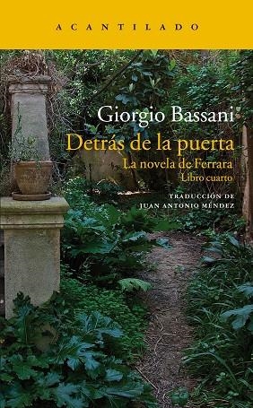 DETRAS DE LA PUERTA | 9788417346386 | BASSANI, GIORGIO | Llibreria Online de Vilafranca del Penedès | Comprar llibres en català