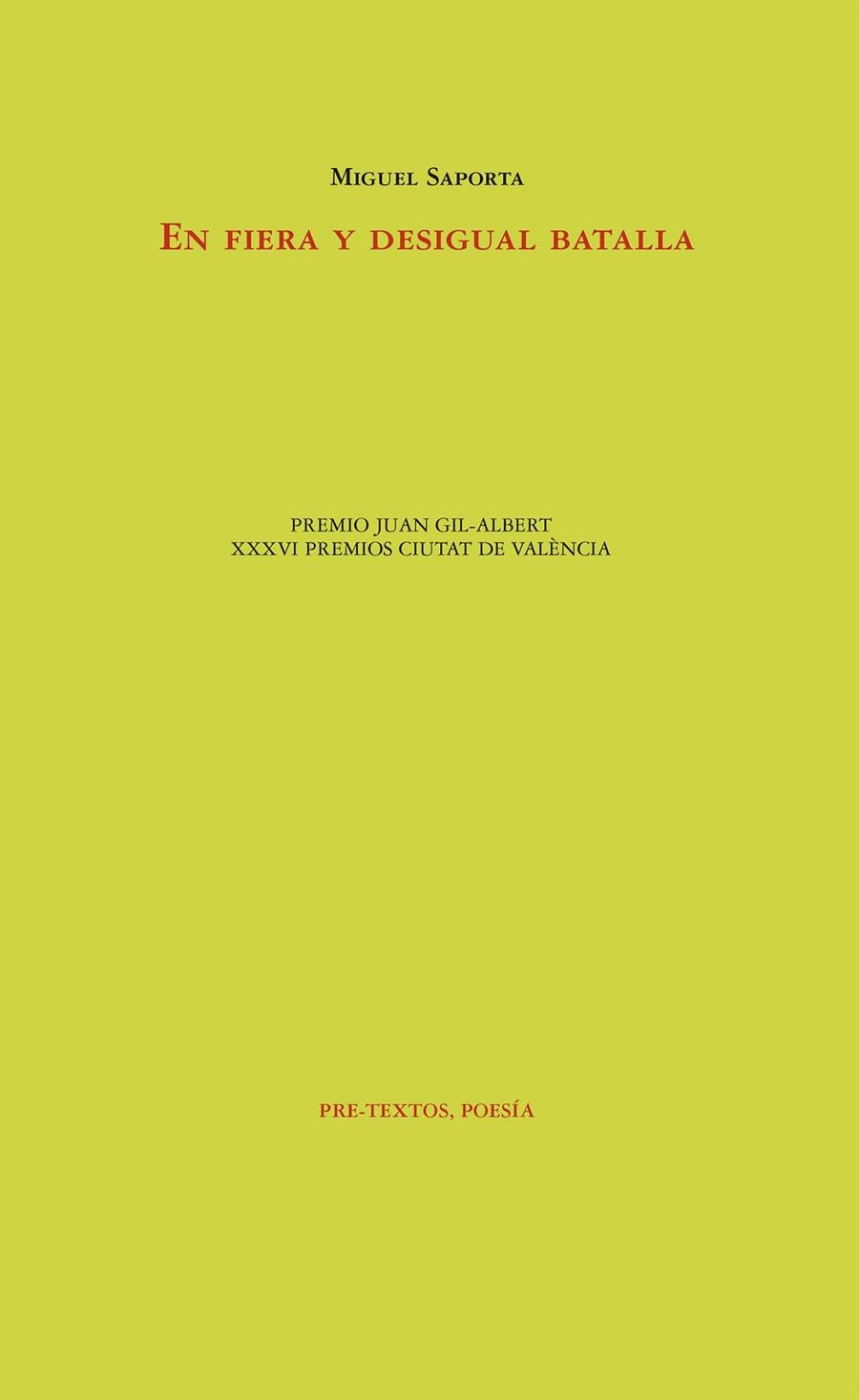 EN FIERA Y DESIGUAL BATALLA | 9788417830069 | SAPORTA, MIGUEL | Llibreria Online de Vilafranca del Penedès | Comprar llibres en català