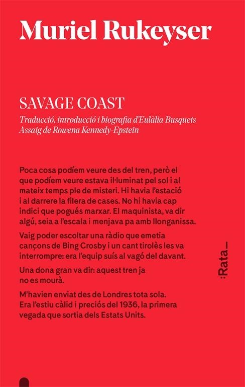 SAVAGE COAST ( CATALA ) | 9788416738106 | MURIEL RUKEYSER | Llibreria Online de Vilafranca del Penedès | Comprar llibres en català