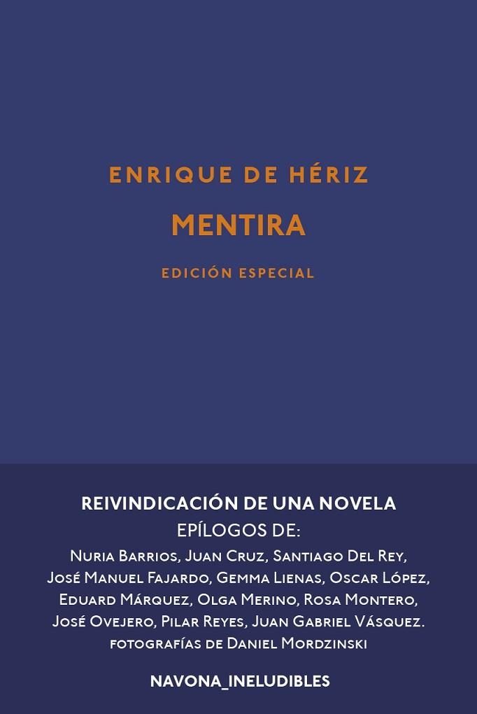 MENTIRA | 9788417978211 | DE HÉRIZ, ENRIQUE | Llibreria Online de Vilafranca del Penedès | Comprar llibres en català