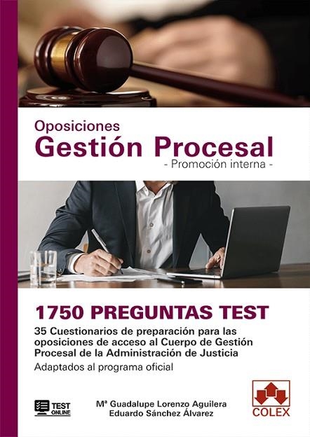 1750 PREGUNTAS TEST. OPOSICIONES GESTIÓN PROCESAL. PROMOCIÓN INTERNA | 9788417618483 | LORENZO AGUILERA, Mª GUADALUPE/SANCHEZ ALVAREZ, EDUARDO | Llibreria Online de Vilafranca del Penedès | Comprar llibres en català