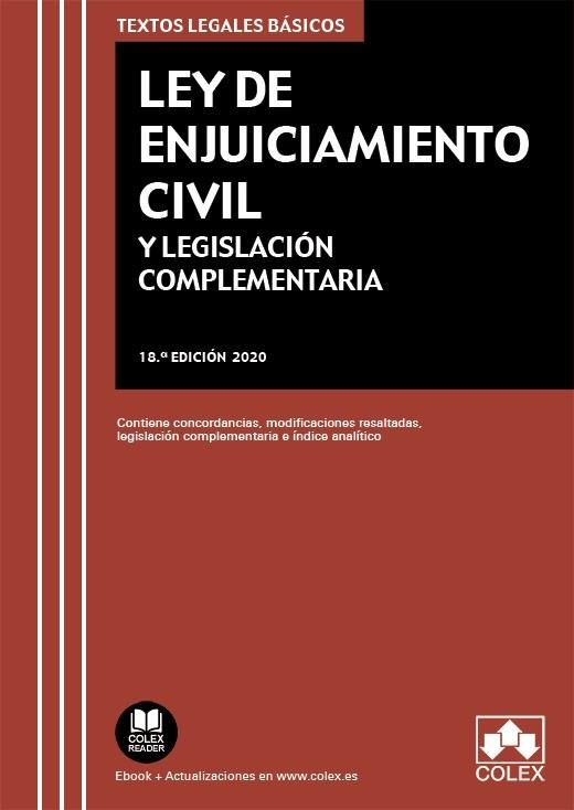 LEY DE ENJUICIAMIENTO CIVIL Y LEGISLACIÓN COMPLEMENTARIA | 9788418025532 | EDITORIAL COLEX S.L. | Llibreria Online de Vilafranca del Penedès | Comprar llibres en català