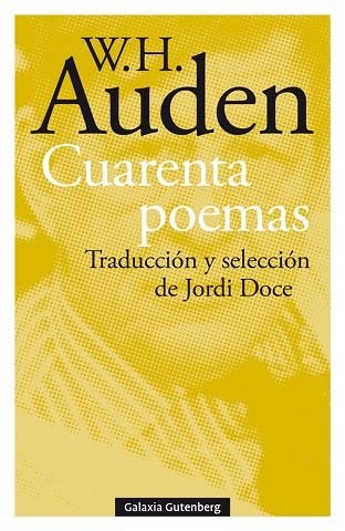 CUARENTA POEMAS | 9788417971618 | AUDEN, W.H. | Llibreria Online de Vilafranca del Penedès | Comprar llibres en català