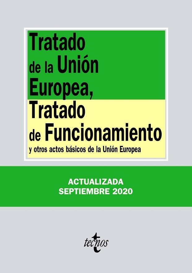 TRATADO DE LA UNIÓN EUROPEA, TRATADO DE FUNCIONAMIENTO | 9788430980116 | EDITORIAL TECNOS | Llibreria Online de Vilafranca del Penedès | Comprar llibres en català