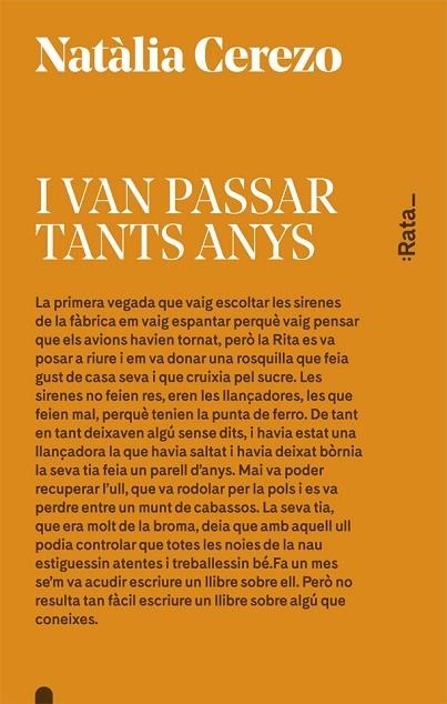 I VAN PASSAR TANTS ANYS | 9788416738045 | CEREZO, NATÀLIA | Llibreria Online de Vilafranca del Penedès | Comprar llibres en català