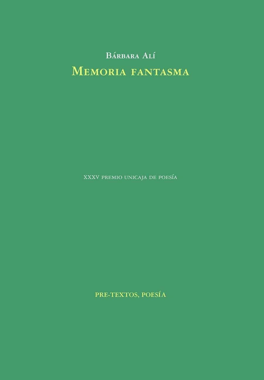 MEMORIA FANTASMA | 9788418935176 | ALÍ, BÁRBARA | Llibreria Online de Vilafranca del Penedès | Comprar llibres en català