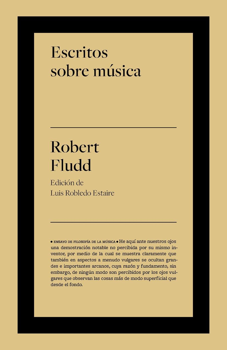 ESCRITOS SOBRE MÚSICA | 9788418546754 | ROBERT, FLUDD | Llibreria Online de Vilafranca del Penedès | Comprar llibres en català