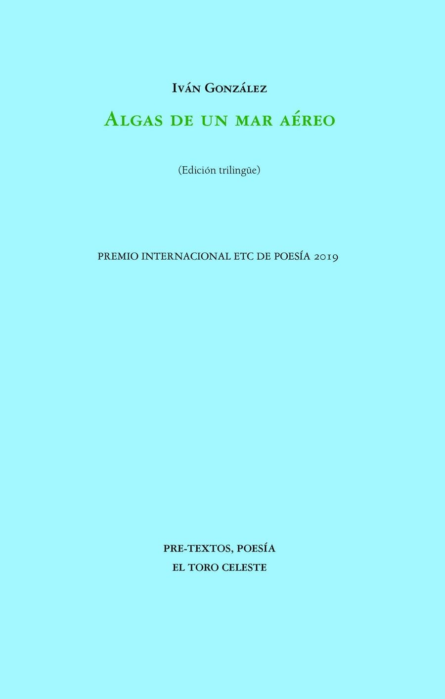 ALGAS DE UN MAR AÉREO | 9788418935602 | GONZÁLEZ, IVÁN | Llibreria Online de Vilafranca del Penedès | Comprar llibres en català