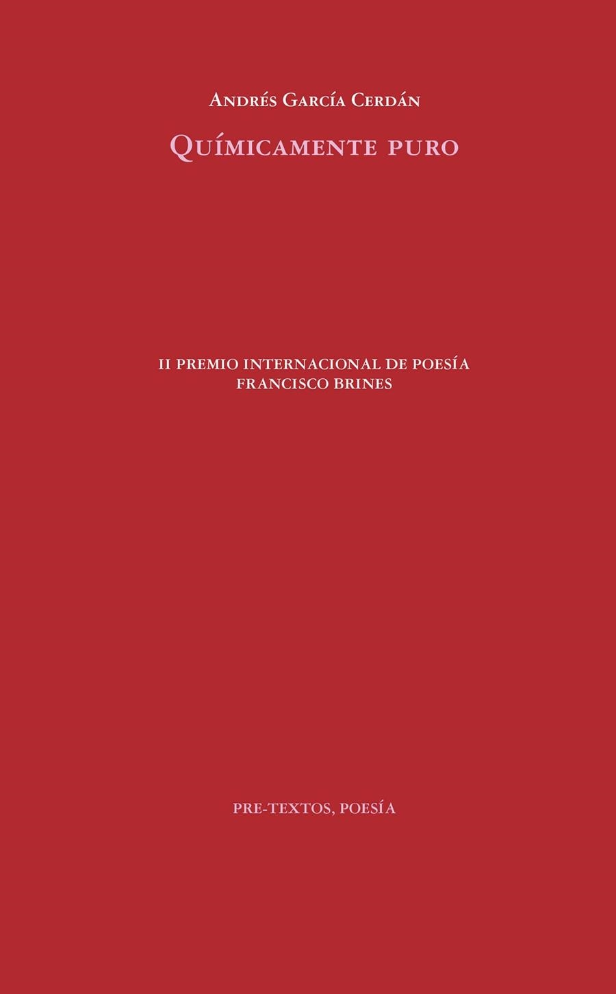 QUÍMICAMENTE PURO | 9788418935770 | GARCÍA CERDÁN, ANDRÉS | Llibreria Online de Vilafranca del Penedès | Comprar llibres en català