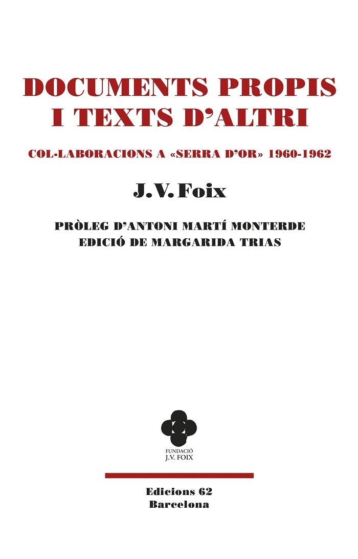 DOCUMENTS PROPIS I TEXTS D'ALTRI | 9788429780802 | FOIX I MAS, J. V. | Llibreria L'Odissea - Libreria Online de Vilafranca del Penedès - Comprar libros