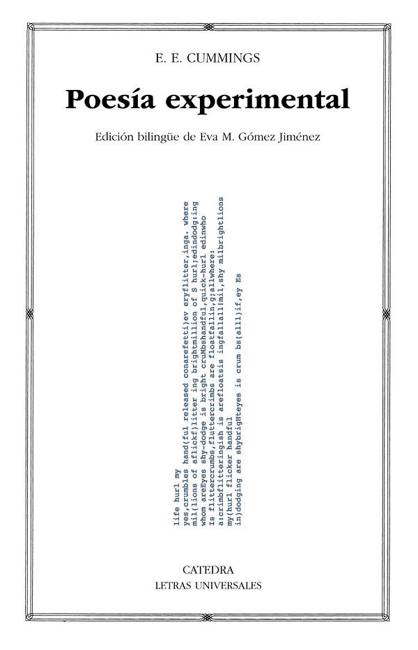 POESÍA EXPERIMENTAL | 9788437645698 | CUMMINGS, E.E. | Llibreria Online de Vilafranca del Penedès | Comprar llibres en català