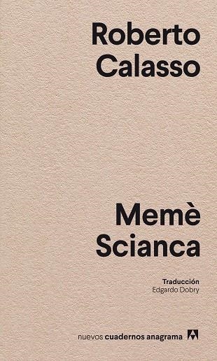 MEMÈ SCIANCA | 9788433918222 | CALASSO, ROBERTO | Llibreria L'Odissea - Libreria Online de Vilafranca del Penedès - Comprar libros