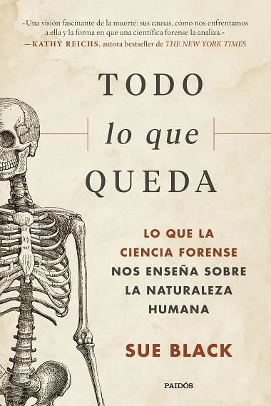 TODO LO QUE QUEDA | 9788449340802 | BLACK, SUE | Llibreria Online de Vilafranca del Penedès | Comprar llibres en català