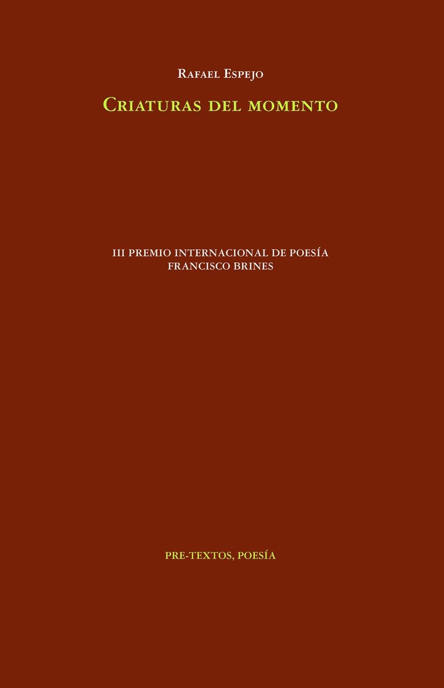 CRIATURAS DEL MOMENTO | 9788419633583 | ESPEJO, RAFAEL | Llibreria Online de Vilafranca del Penedès | Comprar llibres en català