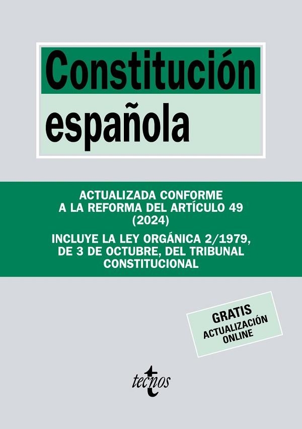 CONSTITUCIÓN ESPAÑOLA | 9788430990399 | EDITORIAL TECNOS | Llibreria L'Odissea - Libreria Online de Vilafranca del Penedès - Comprar libros