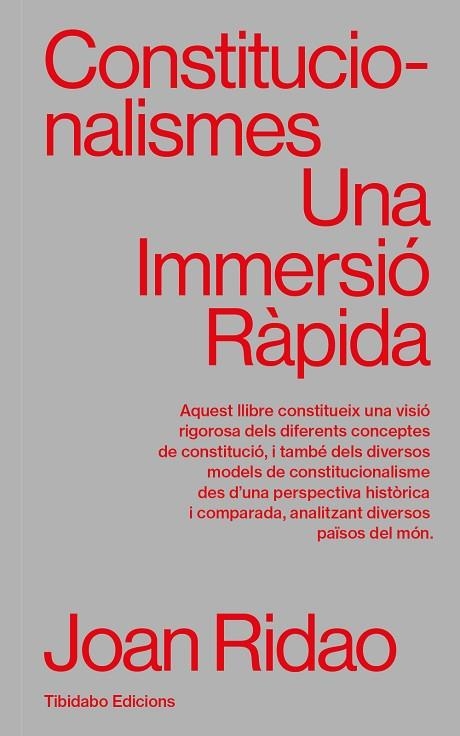 CONSTITUCIONALISMES | 9788410013124 | RIDAO, JOAN | Llibreria L'Odissea - Libreria Online de Vilafranca del Penedès - Comprar libros