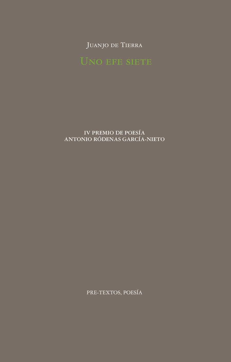 UNO EFE SIETE | 9788410309111 | DE TIERRA, JUANJO | Llibreria L'Odissea - Libreria Online de Vilafranca del Penedès - Comprar libros