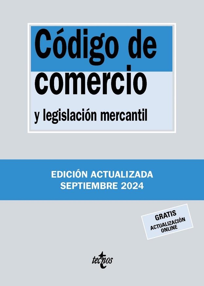 CÓDIGO DE COMERCIO | 9788430990870 | EDITORIAL TECNOS | Llibreria L'Odissea - Libreria Online de Vilafranca del Penedès - Comprar libros