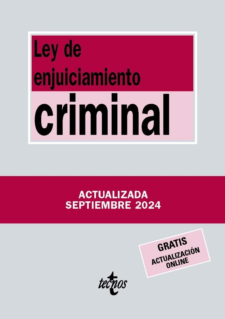 LEY DE ENJUICIAMIENTO CRIMINAL | 9788430991099 | EDITORIAL TECNOS | Llibreria L'Odissea - Libreria Online de Vilafranca del Penedès - Comprar libros