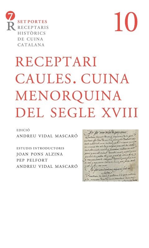 RECEPTARI CAULES CUINA MENORQUINA DEL SEGLE XVIII | 9788416726271 | Llibreria L'Odissea - Libreria Online de Vilafranca del Penedès - Comprar libros