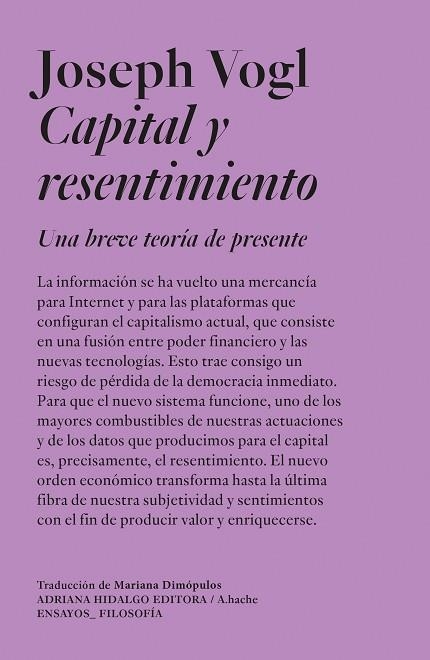 CAPITAL Y RESENTIMIENTO | 9788419208279 | VOGL, JOSEPH | Llibreria Online de Vilafranca del Penedès | Comprar llibres en català